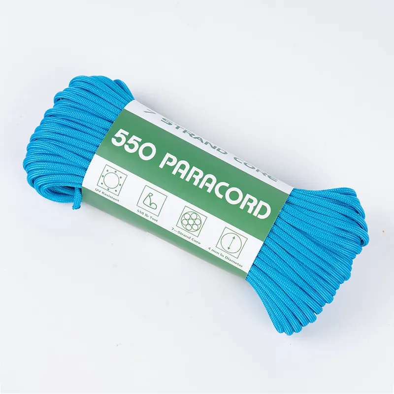 7 ストランド コア 4mm ソリッド レイク ブルー 550 ポリエステル パラコード